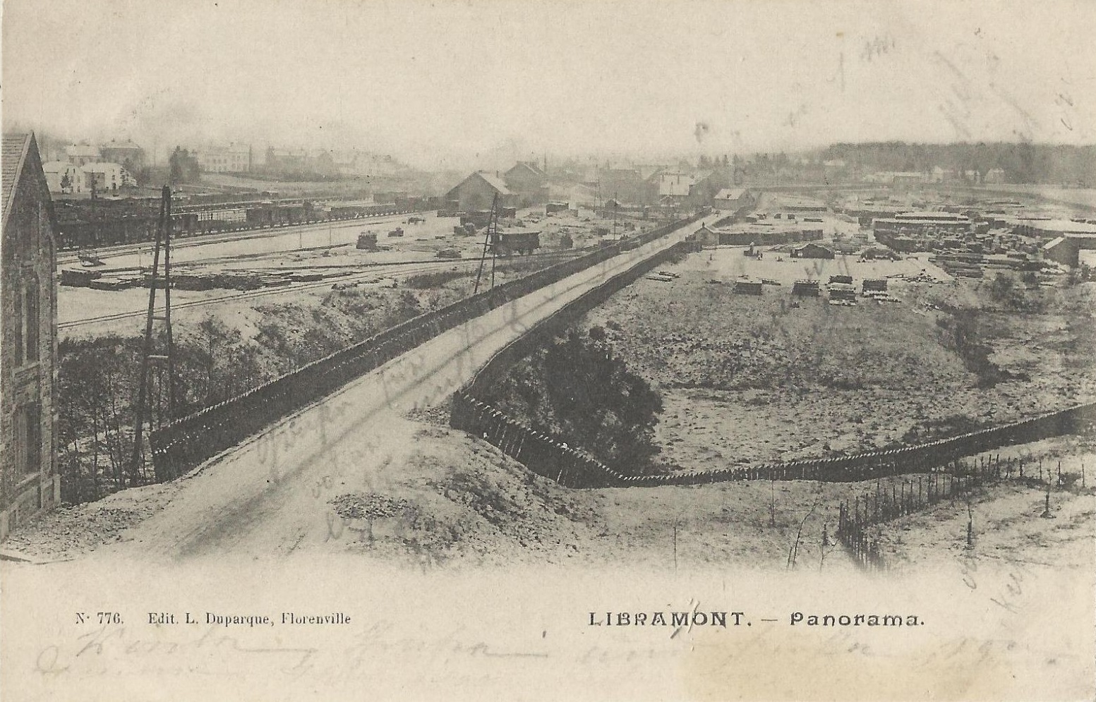 Vue sur la gare de Libramont et ses installations annexes │ carte postale circulée le 4.3.1904 │ col. pdgit1918