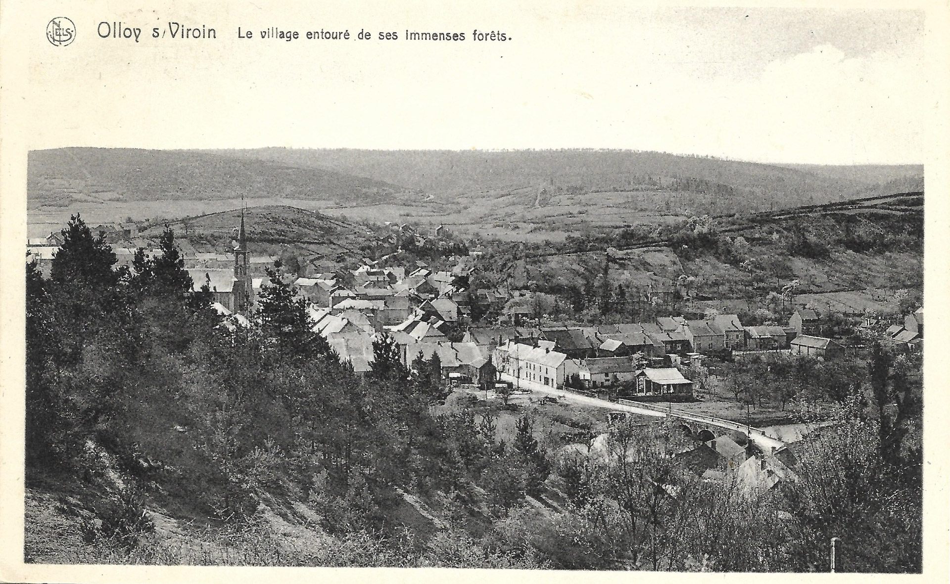 Vue générale d’Olloy-sur-Viroin │ carte postale circulée le 22.6.1953 │ col. pdgit1918