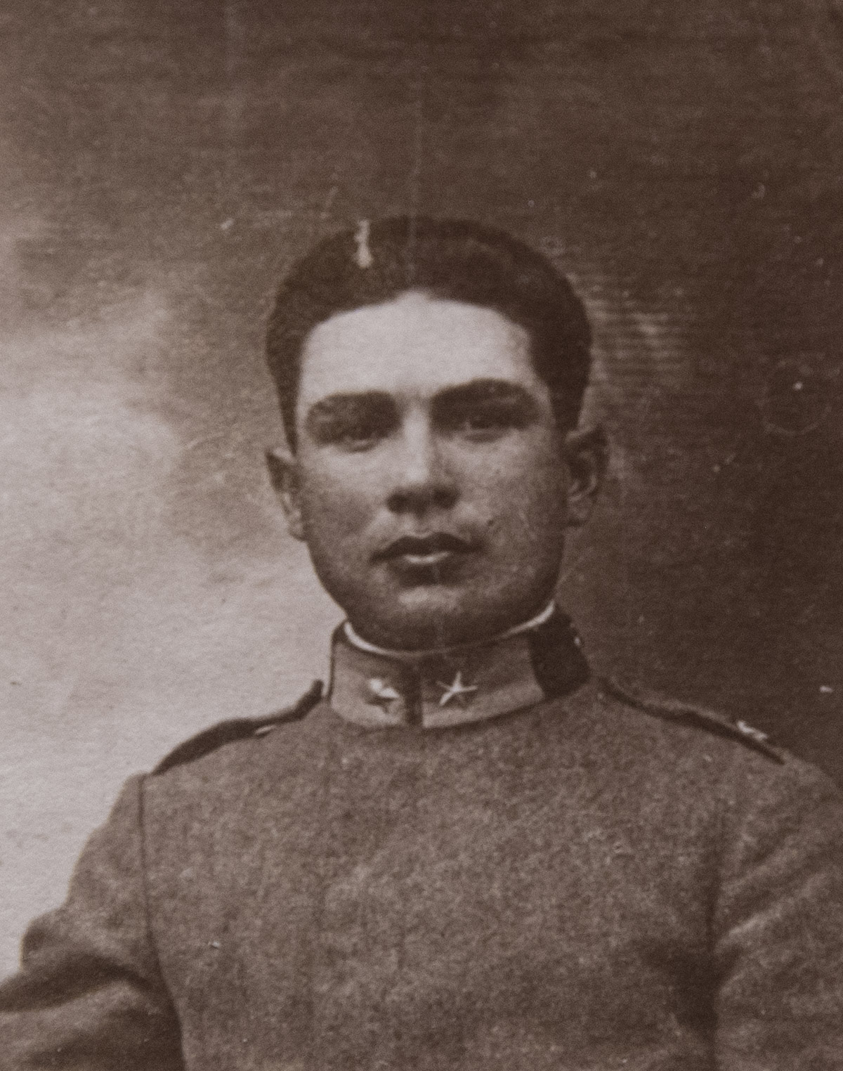 Portrait d’un soldat italien détenu à Andenne, réalisé avant la guerre.